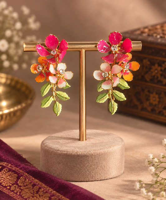 Lavanya Floral Resin Earrings