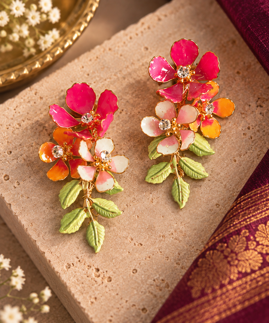 Lavanya Floral Resin Earrings